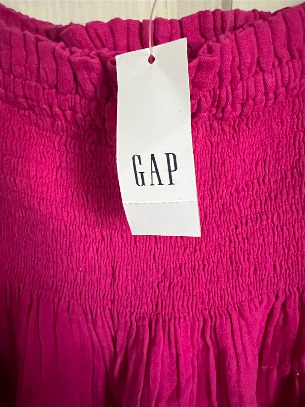 GAP Fuchsia Pink Off-Shoulder Jumpsuit - Picture 2 of 7
